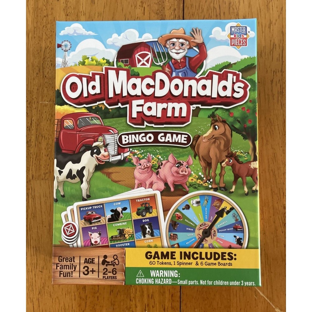 Old MacDonald’s Farm Bingo Game New Sealed Preschool Matching Game Ages 3+